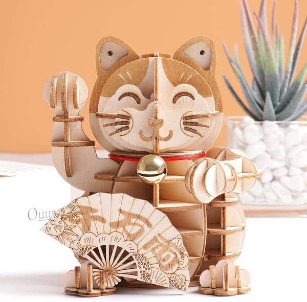 3D DIY trepuslespill, Lucky Cat modellsett