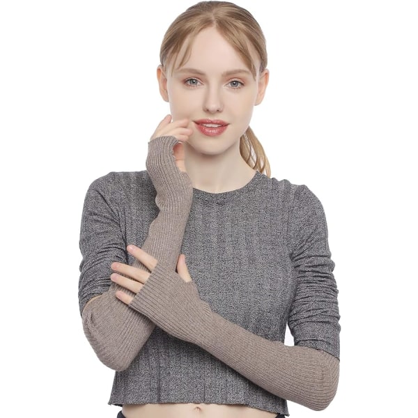 CASHMERE Stickade Armvärmare Armbåge Fingerlös