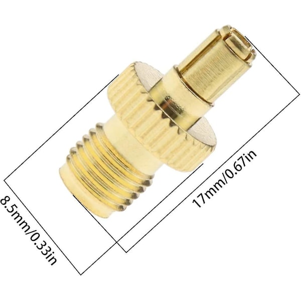 2x SMA-hunn til TS9-hann RF-adapter, gullbelagt, koaksiale kontakter for antenner, kringkasting, Wi-Fi, trådløse LAN-enheter