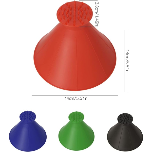 Rund konformad multifunktionell isskrapa - Style 2 - 4 Pcs Red&Blue&Black&Green