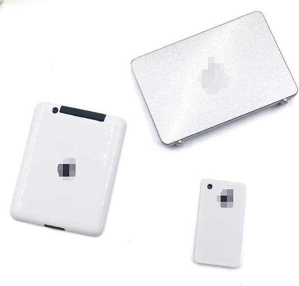 3-pak dukkehus mini bærbar computer, tablet og smartphone scene computersimuleringstilbehør til dukke 1/6 1/12 miniaturer sølv