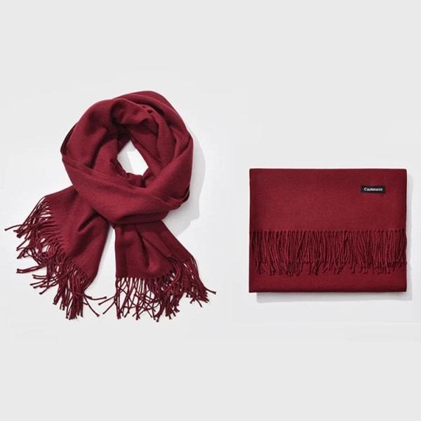 Viskose sjal skjerf - Wine Red