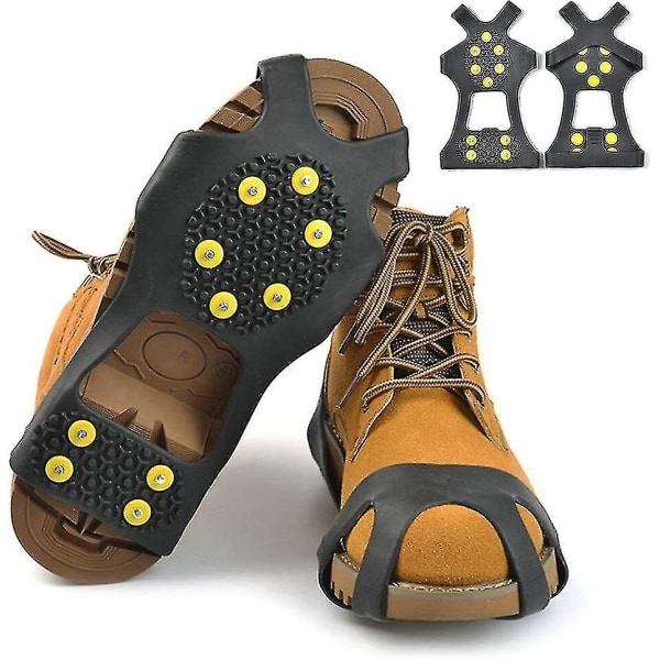 10-studs Universal Ice No Slip Snøsko Spikes Grips Klamper - XL