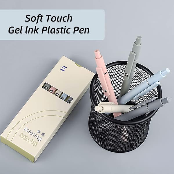 Gelpenne - 0,5 mm sort blæk - 5 stk.