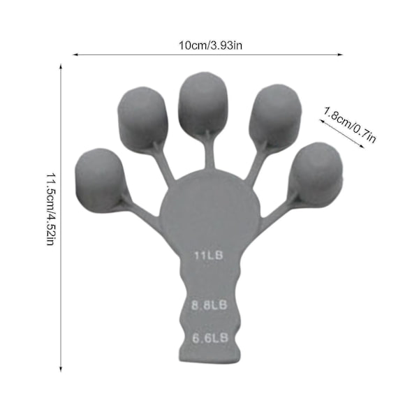 Håndgrebsstyrker, styrkegreb, fingertræner, terapi, underarmstræner Grey