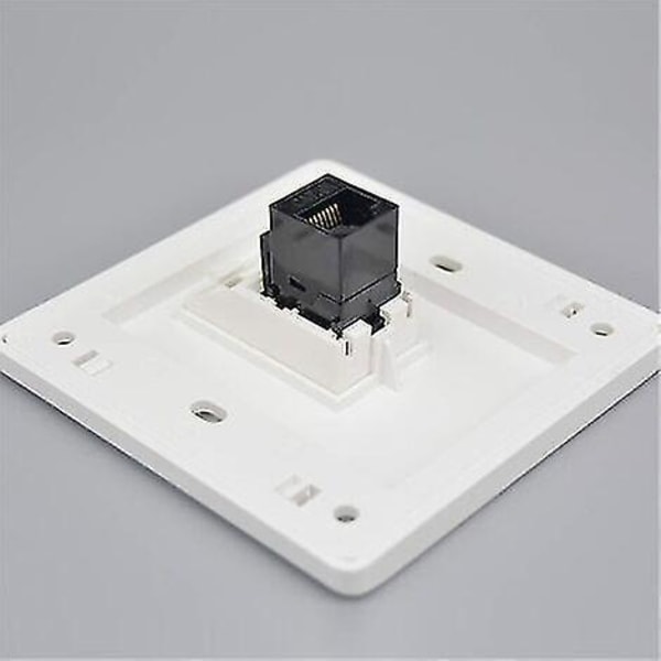 Kvinde til kvinde Cat6 Gigabit dobbelt pass netværk væg stikkontakt Rj45 Lan Faceplate internet lige strømstik, 86x86mm 1stk Hy