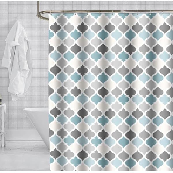 Bruseforhæng 150 x 200 cm Skimmelresistent Badeværelsesforhæng Polyester