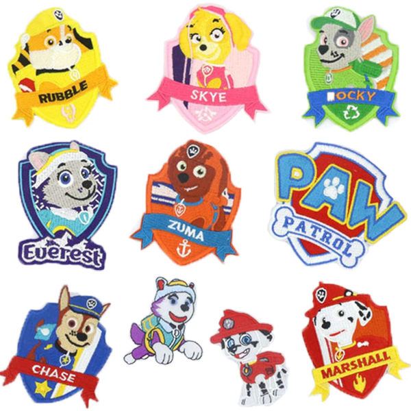 10 kappaletta silitysmerkkejä lapsille Paw Patrol Silitysmerkit Lapset