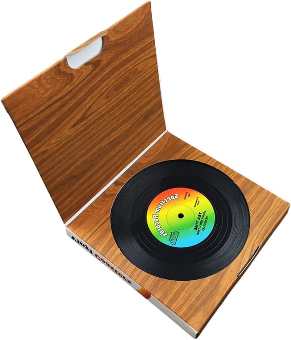 6 STK Retro Vinyl Koppmatte LP Plate Stil Coaster Sklisikker Isolert Kaffe Drikkematte