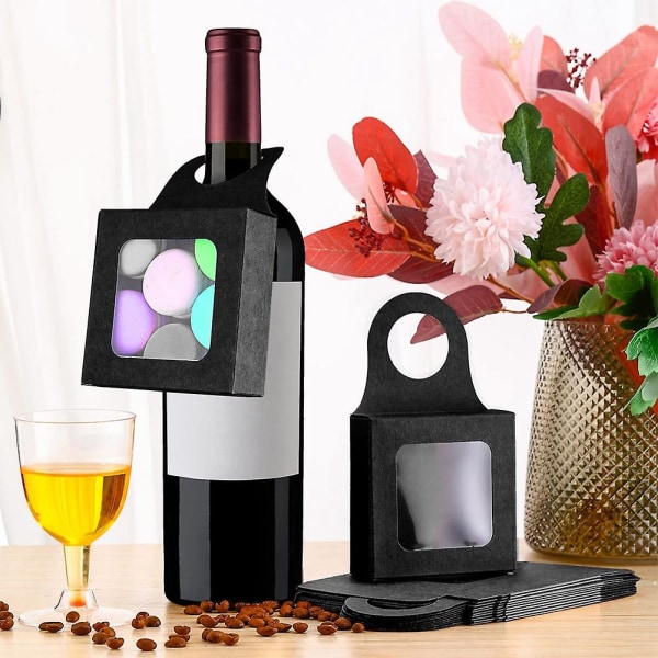 Vinflasklåda med fönsterhängande hopfällbara lådor Vinetiketter för vinflaskor för dekoration Bott