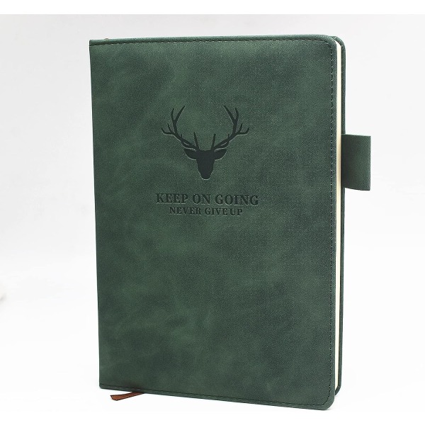 A5 anteckningsbok Journal - Inbunden Executive Notebooks med premium tjockt papper, College fodrad Journal, 8,3"×5,8",360 sida (grön)