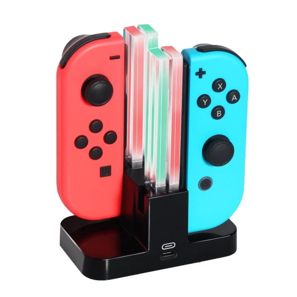 INF Nintendo Switch Joy-Con ladestation til 4 spilcontrollere