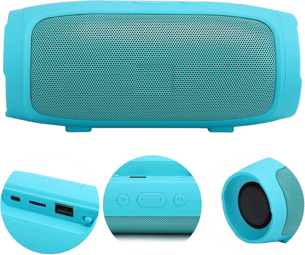 Bluetooth-högtalare, portabla stereo HIFI-högtalare, multimediahögtalare med dubbelhorn, stöder U-disk uppspelning, stöder röstsamtal (Grön)