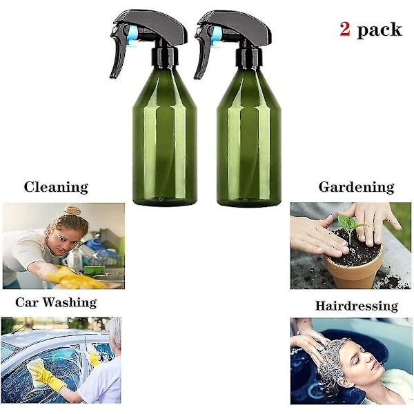 300 ml tom sprayflaske. Heilwiy sæt med 2 tomme plastik pumpesprayer flaskebeholder