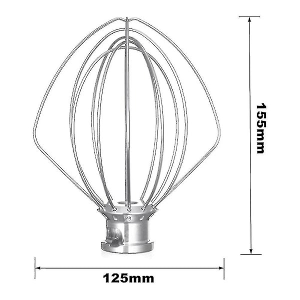 Rustfritt stål visp 5k452ww for Kitchenaid kjøkkenmaskin