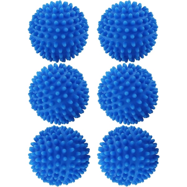 6-pack Tvättbollar för torktumlare, torktumlare Återanvändbara tvättbollar, torktumlare Tvättbollar för tvättmaskin