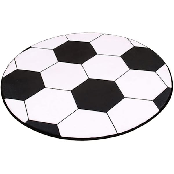 Lattiamatto 1kpl Söpö sarjakuva Jalkapallo Matto Pyöreä Jalkapallo Lasten Matto Pöytä Tuoli Matto  Käsintehty Matto(80cm/31.5inch)