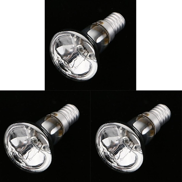 3x R39 Ses E14 Klar Reflektor Spotlight Lava Lampe Pære Liten Skrue 25w