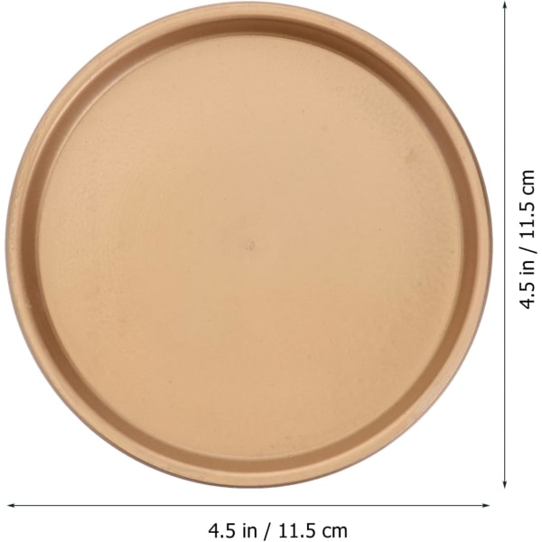 2 stk. Keramiske Planteunderlag Blomst Pot Bakke Plantebakker Runde Plante Drypbakker Blomst Plante Pot Palle til Indendørs Udendørs Blomsterpotter og ( Guld )