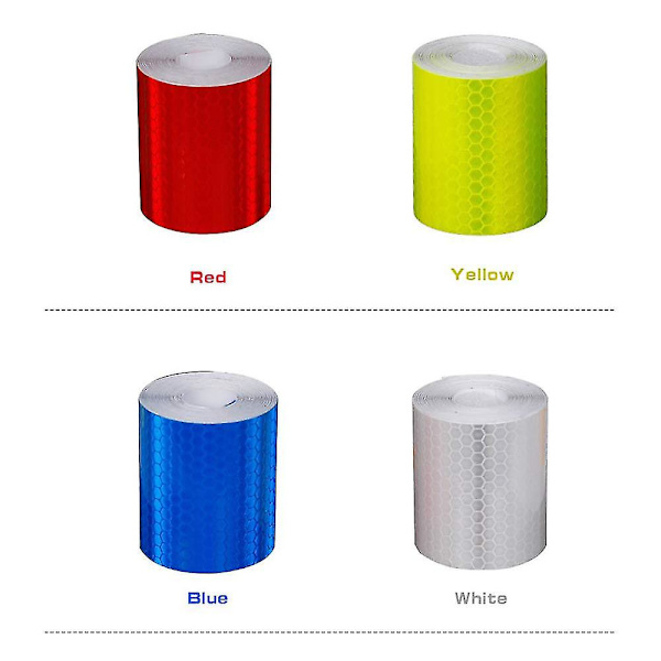 Reflekterende tape 3m X 50 mm, advarselsmærkater 2 bind-rød