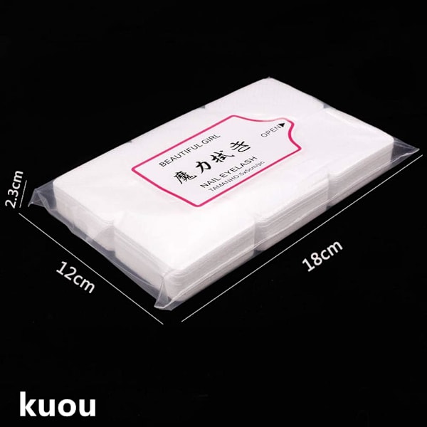 300 stk. fnugfri servietter til negle, negleservietter fnugfri kunst UV gel polish absorberende remover servietter smelteblæst til DIY negle