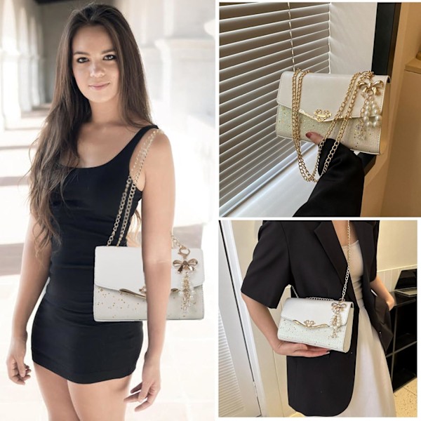 Små Crossbody-väskor för kvinnor, axelväska, söt sidoväska med kedjerem, presenter