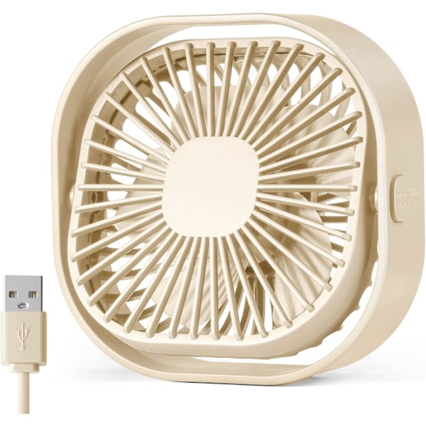 Desk Fan USB Fan, Table Fan with 3 Speeds Adjustable, Personal Silent Bed Fans with Cable 360°Rotatable Strong