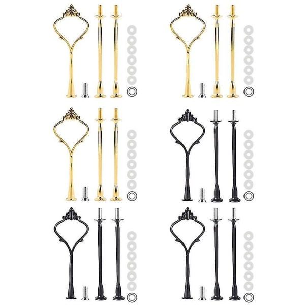 6 Set Etagers Hardware For Kakeform Støpeform Krone 3 Etagers Kakeform Fittings Hardware Holder For