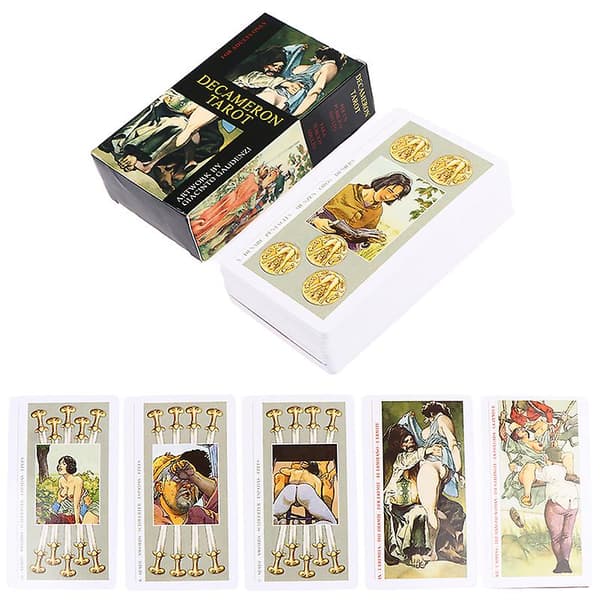 Decameron Tarotkort Spådom Divination Deck Fest Underholdning Brætspil