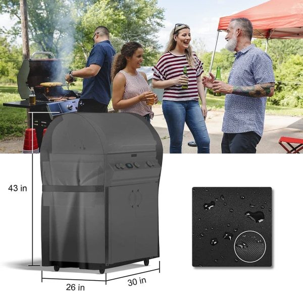 Grillovertræk Vandtæt Heavy Duty Lille, Udendørs Grillovertræk-Oxford Stof Vandtæt, Vindtæt (77x67x110cm)