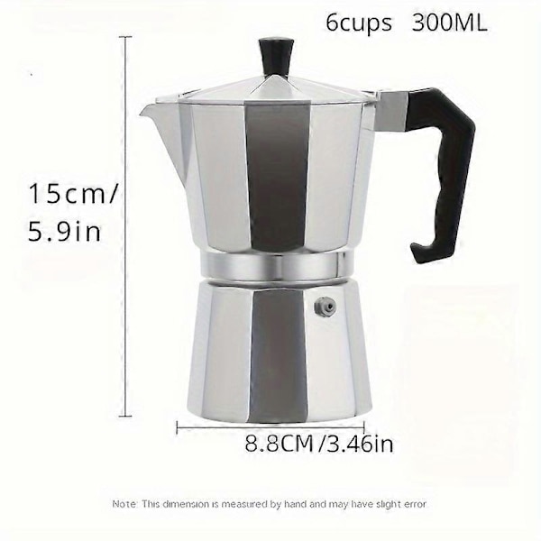 Klassisk Aluminium Moka Potte 1-Kops Bærbar Espressokande til Hjemmet & Udendørs Brug, Perfekt Gave til Kaffeelskere