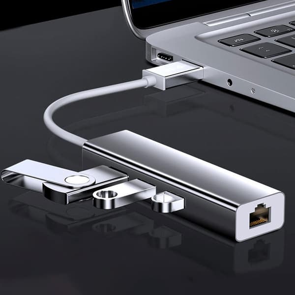 Black Friday Boxing Day USB til 1000 Mbps RJ-45 Docking Hub med 3 USB3.0-porte C-interface