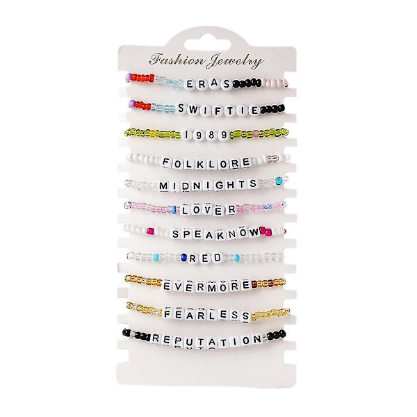 11 st Taylor vänskapsarmband Swifties Tour Eras Concertinspirerade armband