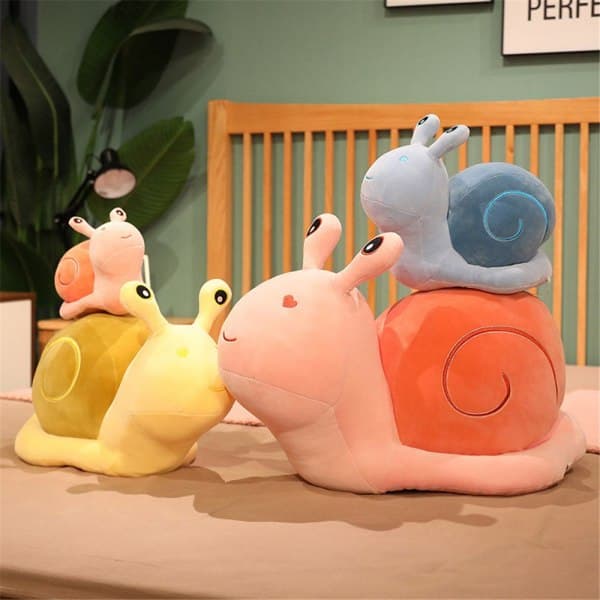 Plys bamse blød snegl -