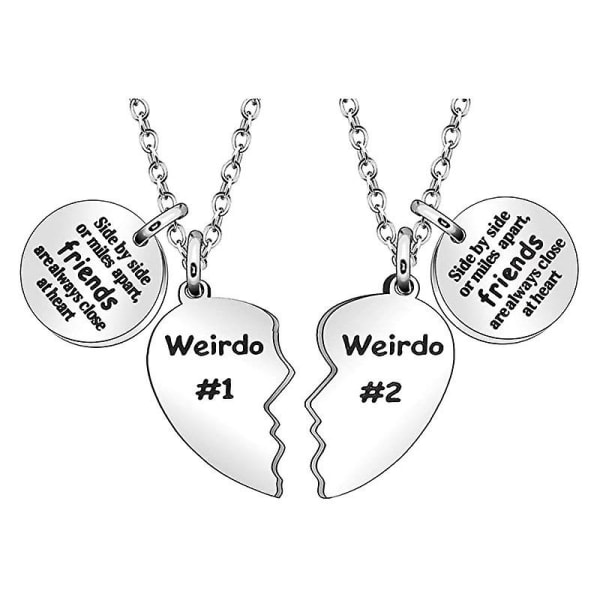 Best Friends Gift, Best Friends 2 Split Heart Pendant halskæder Venskabshalskæde til bedste venner
