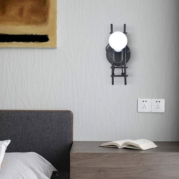 Indendørs væglampe Moderne LED Væglampe - E27 (Sort)