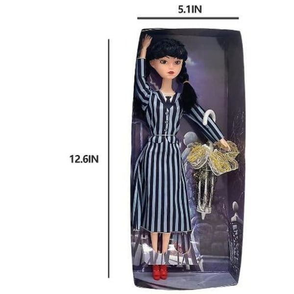 Pehmoinen Wednesday Adams -nukke lapsille Long Sleeve Stripe