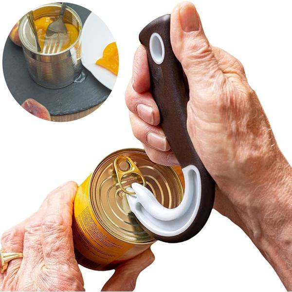 2-pack Burköppnare, 150 x 90 mm, Ring Pull Glasöppnare, J-formad Kökshjälp, Öppnare Pull Helper, Kroköppnare, Lätt att öppna (Svart)