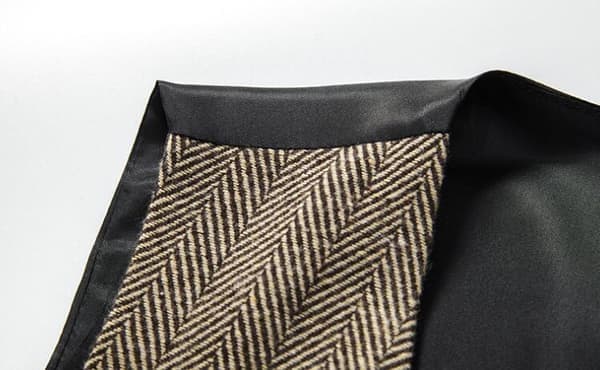 Dobbelspent vest for menn, smal passform, kaffe Coffee S