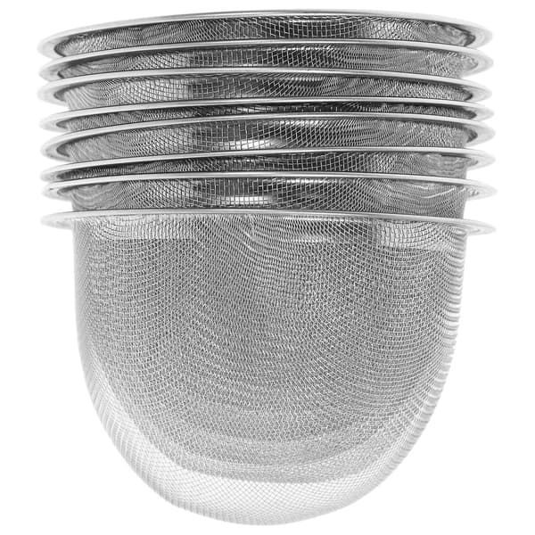 8 stk. tefilter i rustfrit stål, metalinfuser, robust tesigte til hjemmet (diameter 7,2 cm x højde 6 cm)