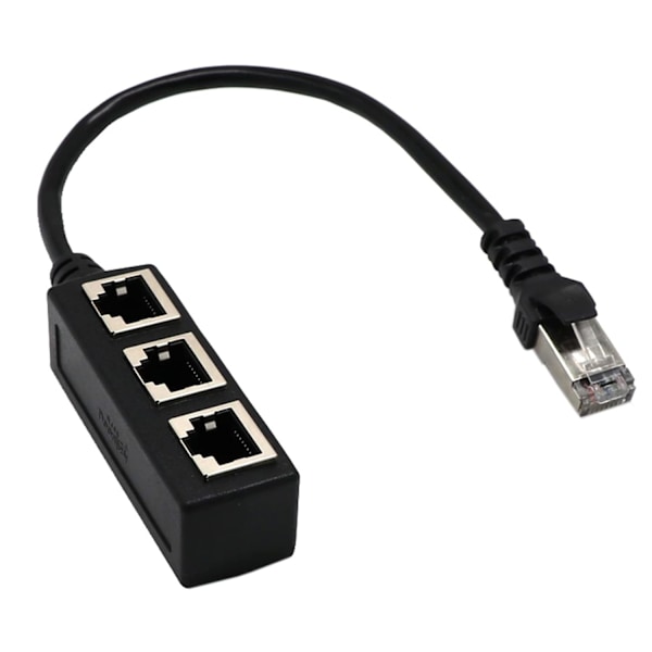 RJ45 Ethernet-nätverksadapter, 1 hane till 3 hona LAN Ethernet-nätverkssplitter för Ethernet-förlängning, Ethernet-förlängningskabeladapter Nätverksadapter