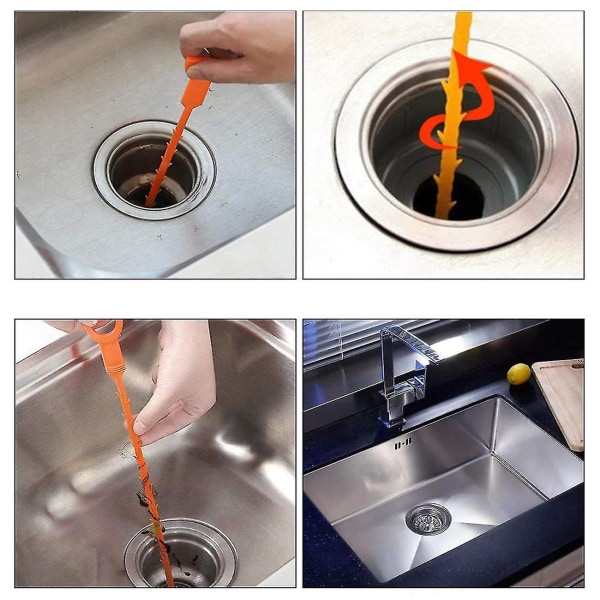 Sewer cleanser in plastic - Clean drains - get rid of hair - orange