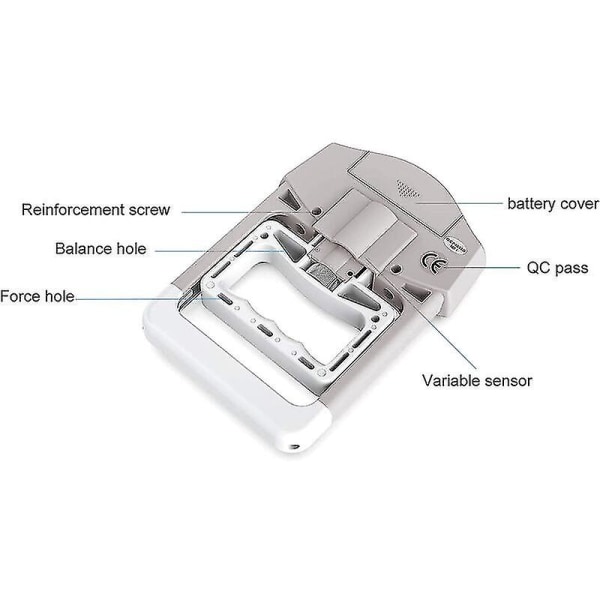 Digital Hand Dynamometer Elektronisk Greppkraft Auto Capture Grepp Greppkraftmätare, Grå Hy