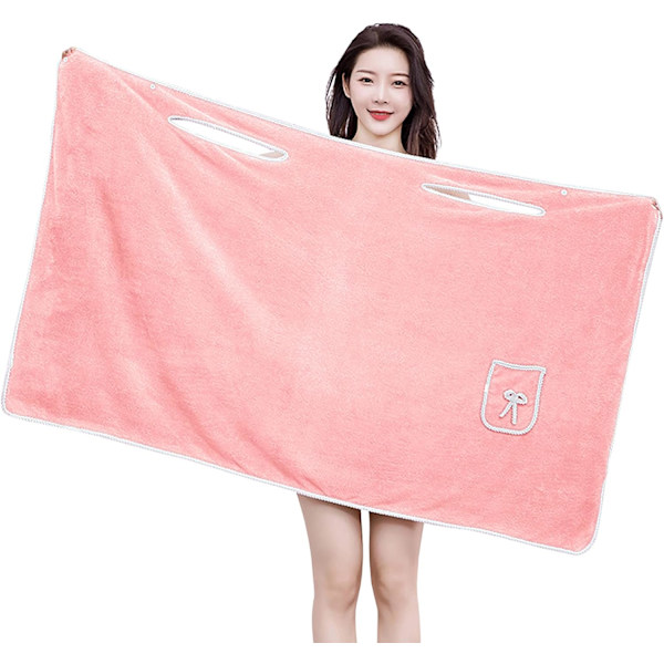 Varmt Bærbar Badehåndklæde Wrap Blødt Fluffy Højabsorberende Brusebad Cover Up Kvinder Badehåndklæde Wrap