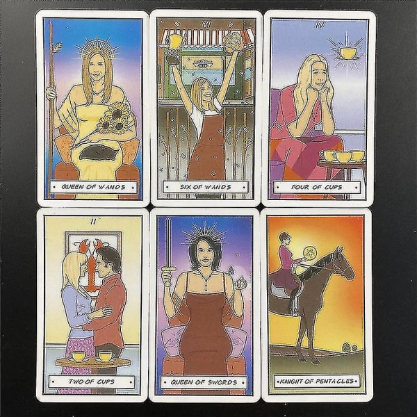 Friends Tarot-kortit, jotka perustuvat klassisen korttipakan rakenteeseen, ennustuskorttipeli, lautapeli, Light See52pcs Ts171