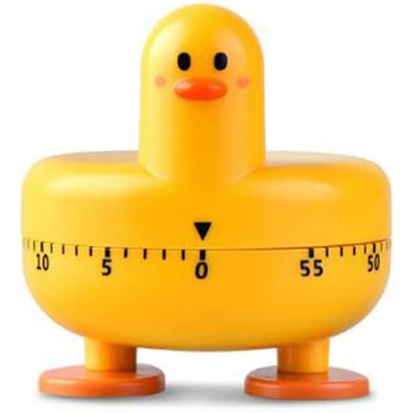 Kitchen Timer Cartoon Duck Shaped Egg Timer Mechanical Rotating Alarm with 60 Minutes, Kitchen Tool - Gift and Home Use