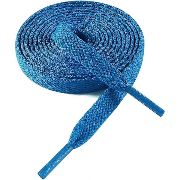 Litteät Kengännauhat Tennareihin 8mm Leveät Kengännauhat Tennareihin Premium Tennarikengännauhat Korvaavat Nauhat Urheilukenkien Nauhoiksi Sky Blue 59-  ( 150 cm )