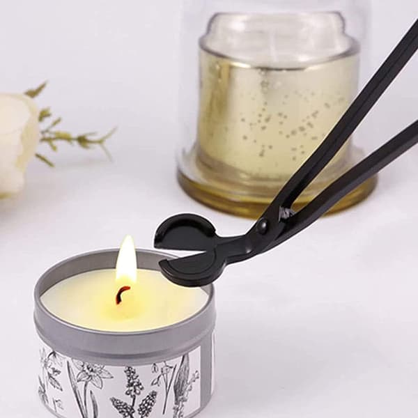Sort Candle Wick Trimmer, Wick Saks, Rustfri Stål Candle Wick Cutter