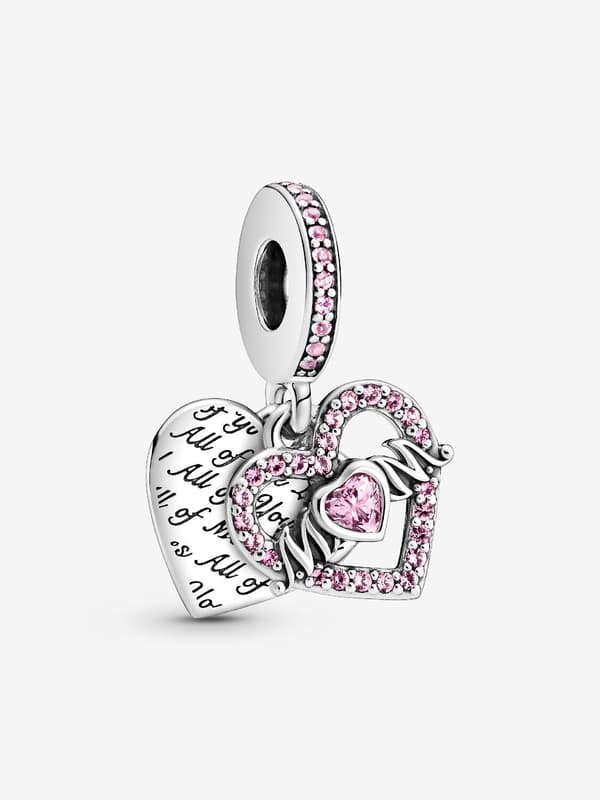Hjerte & Mamma Dingle Charm - Sterling sølv