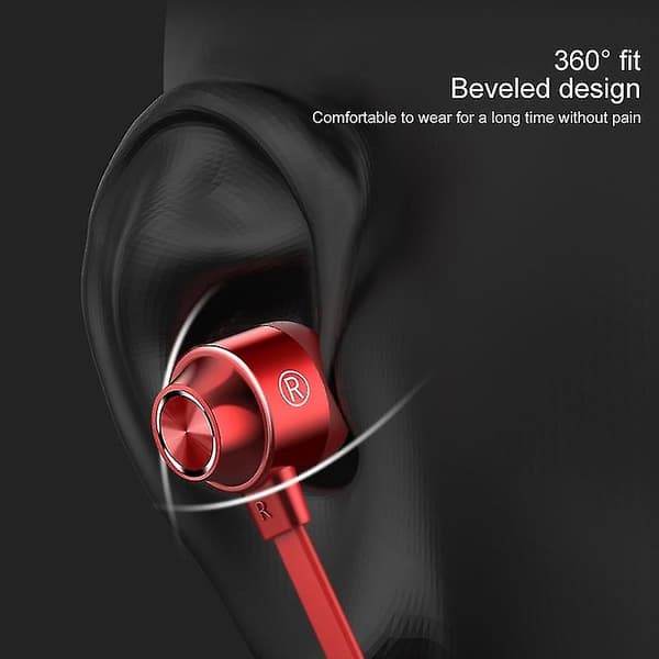Magnetisk ledningsstyret halsmonteret Bluetooth-øretelefon
